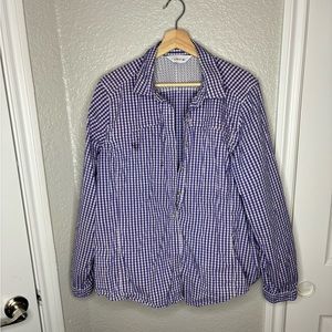 Orvis Plaid Vented Long Sleeve Shirt Women Size XL